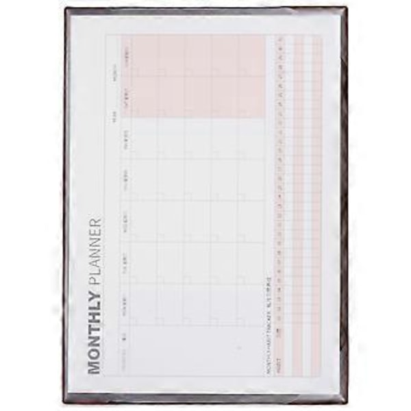 Skrivebords Blank Kalenderark Månedlig Planlægger Notesblok Blank Kalender Planlægnings Notesblok