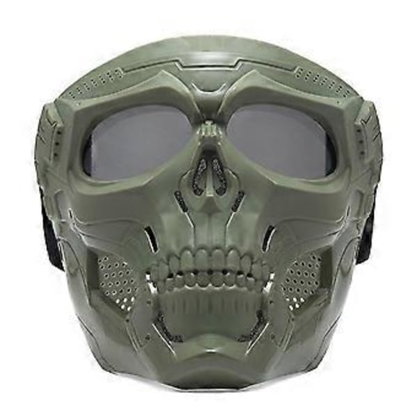 Taktisk Mask Airsoft Paintball Helmask Skyddande Säkerhet Cykling Vind Sand Glasögon Mask (khaki)