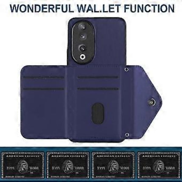YB Læderbelægning Serie-8 Til Honor 90 Cover Støtteben RFID-blokering Telefon Kort Etui()