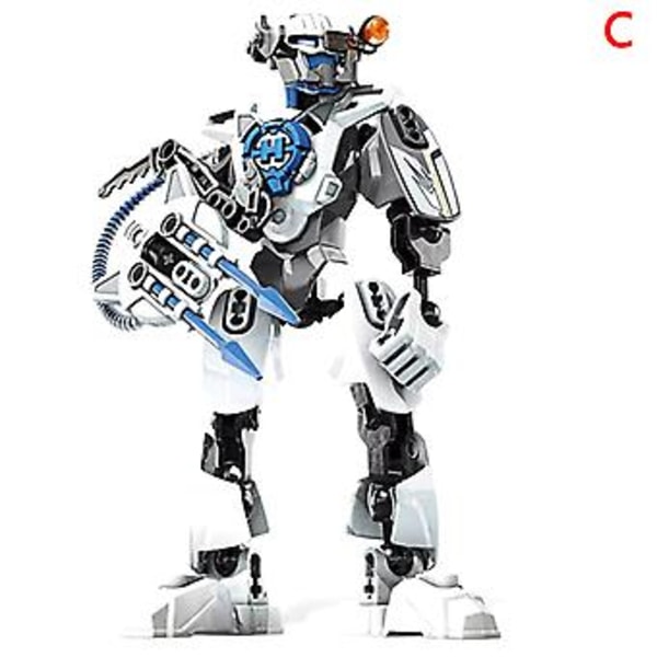 Stjärnkrigare Soldat Bionicle Hero Factory Robot Figur Byggsten Modell Leksak (Vit)