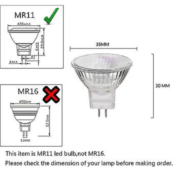 12v 35w Halogenlamper GU4 Spot Base 2800k Varmt Hvid, Dæmpbar, Pakke med 8 ( )