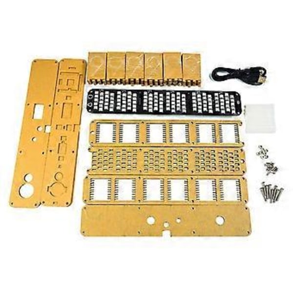 Digitaalinen LED-herätyskellopaketti, suuri fontti, 6-numeroinen elektroninen kello, musiikkispektrin moduuli, tee-se-itse, sisältää äänen
