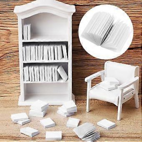 100 kpl Miniatyyri Nukkekodin Kirjoja 1:12 Mittakaava Tyhjiä Mini Kirjoja Pieniä Kirjoja Nukkekodin Kirjahyllyn Koristeluun Askarteluun Ja Leikkiin