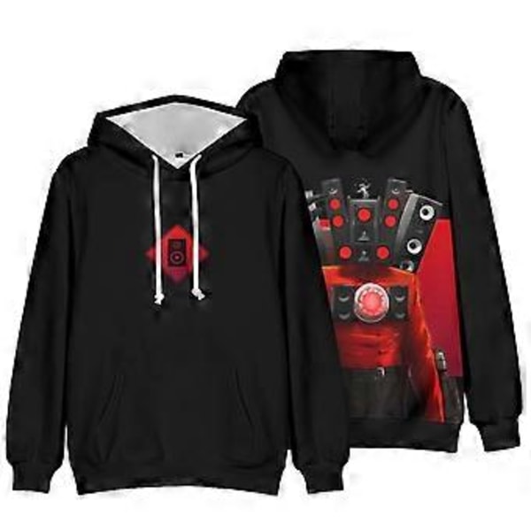 Skibidi Toalett Tryckt Pojkar Flickor Barn Casual Hoodies Rolig Tryckt Sweatshirt Huvtröja Jumper Toppar (5-6 År E)