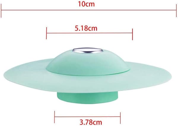 Diameter 10cm, (grønn) 1 pakke, silikon avløpsdeksel, badekarhette,