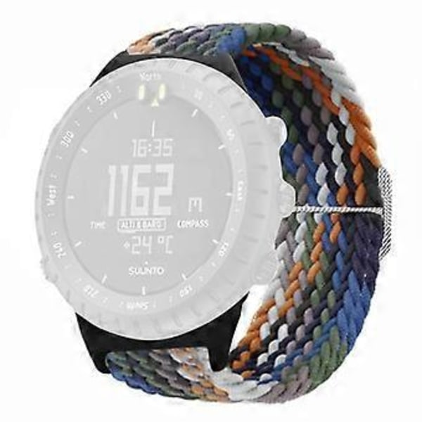 Type M til Suunto Core urrem, elastisk 22mm blød nylon elastisk flettet rem (Style M)