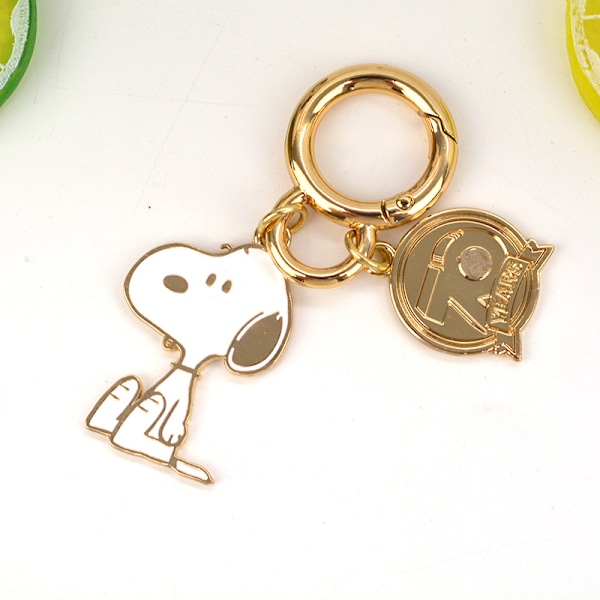Snoopy Metallnyckelring Söt Peanuts Bilnyckelring Väska Hänge