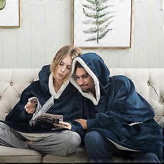 Oversized Hættetrøjer Sweatshirt Kvinder Vinter Hættetrøjer Fleece Kæmpe Tv Tæppe Med Ærmer Pullover Oversize Dame Hættetrøjer Sweatshirts E