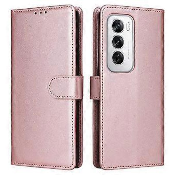 Til Oppo Reno12 Pro 5G (Global) Etui Wallet Stand View PU Læder Telefon Cover (Style E)