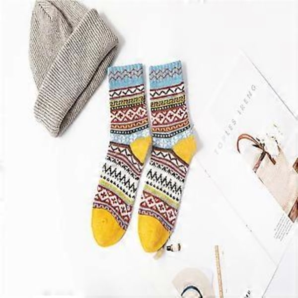 80 Wool 1 Pairs Womens Wool Socks Warm Thermal Lambs Heavy Duty Boot Socks 5-9(color15 )