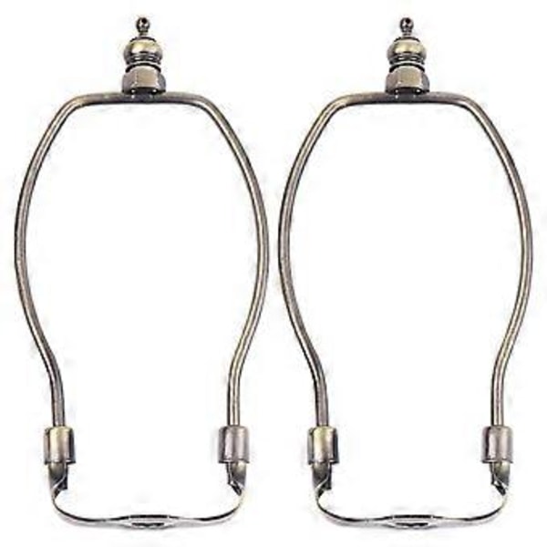2 stk. Lampeharper Lampeskjermholdere Bord Gulvlampe Skjermholdere Lampeskjerm Harpe Erstatning (20.30X9.00X2.00CM)