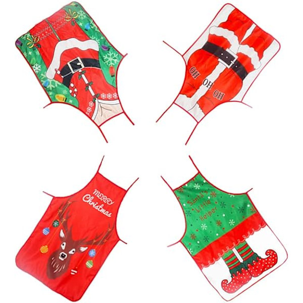 4 stk. juleforklæder til middag, julefester, jul