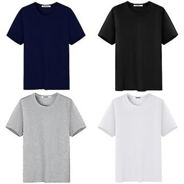 2023 Summer Soft Slim T-shirt Men Plain Tee Standard Blank T Shirt Ins Tees Top(XXXXL Gray)