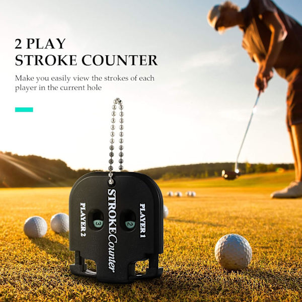 2 spillere skud tæller golf score indikator 2 cifre mini firkant