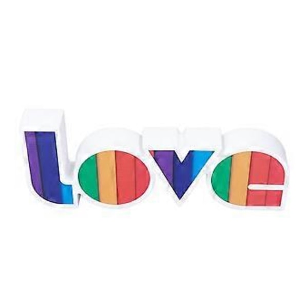 Love Letter Natlampe Hængbar Dekorativ Desktop LED Neonlampe til Bryllupsfest Soveværelse Striber