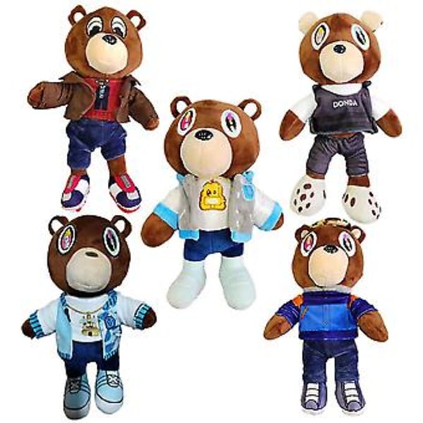 Kanye Teddybjörn Plyschdocka West Graduation Teddybjörn Present Fylld Djurleksak (C)