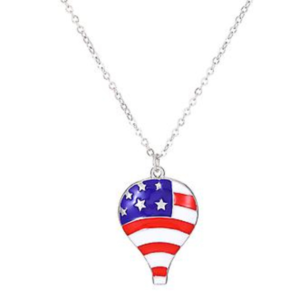 Statement Halsband Independence Day Halsband Mode Diamant Hänge Clavicle Kedja Halsband Hänge C