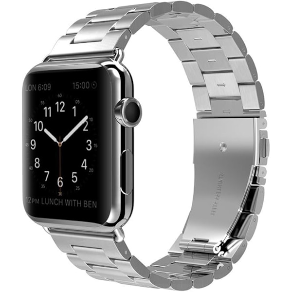 Yhteensopiva Apple Watch -rannekkeen kanssa 42 mm 49 mm, Metallista ruostumattomasta teräksestä valmistettu rannekkeen vaihtohihna iWatch -sarjoille 8 7 6 5 4 3 2 1 SE