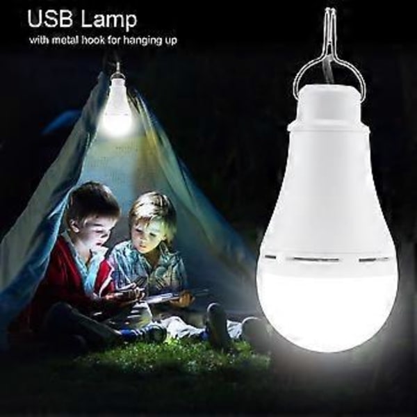 Bärbar USB LED-lampa för utomhusbruk, dimbar nattlampa för camping och nödsituationer