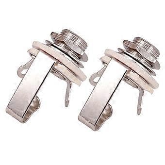 5x 2x Stik Guitar Output Socket 6,35 mm Socket til Elektrisk Guitar Basdel