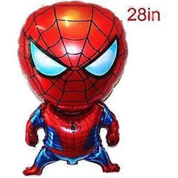 Superhjälte Spiderman Folieballonger 5st för Pojke Flicka Barnkalas Dekoration - Band ingår.