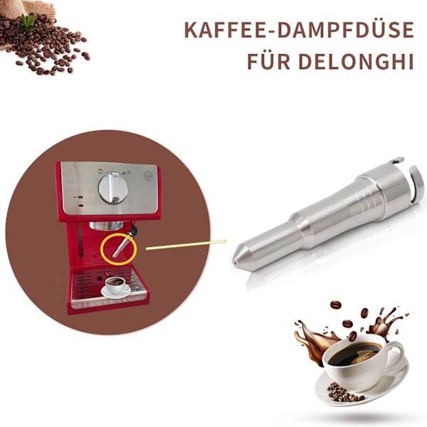 Kaffe Maskine Dampdyse, Rustfrit Stål Åbning Spænde Kaffe Mac