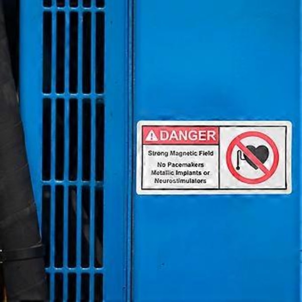 Varoitustarra Ei sydämentahdistinta Tarratarra Magneettikenttä Varoitustarra Ei sydämentahdistimen merkki -tarra