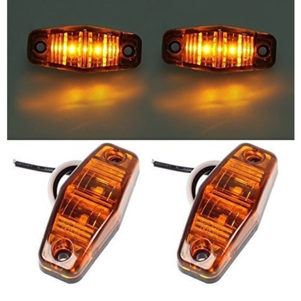 4pcs 12v 24V Orange Truck Led Side Marker Lights for Trucks Trailer Signal