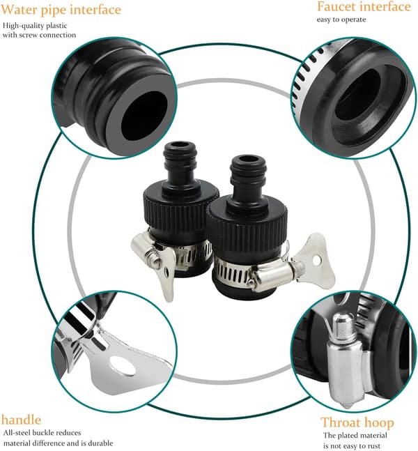 4-pak Universal Slange Adapter til 14-24mm Diameter Haner og G