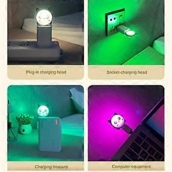 USB Intelligent Stemmelyd Lampe Søt Katt Mykt Lys Øye Beskyttelse Stemmekontroll Bryter Nattelys Neon Skilt Romdekorasjon (1 stk høy kvalitet 1)