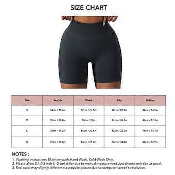 Kvinnors Löpning Yoga Shorts Tummy Control Sömlöst Stickad Hög Midja Butt Lifting Träning Workout Short Leggings (L Mörkgrå)