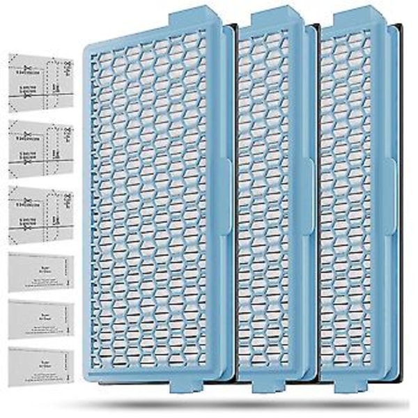 3x HEPA-filtre til støvsugerdel Compact C1-C2 Complete C2- C3 S8340 + 3 luftrensningsfiltre + ( )