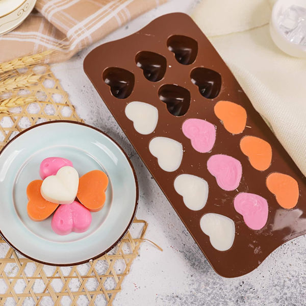 Chokoladeform 15 hulrum i form af et bikagehjerte i