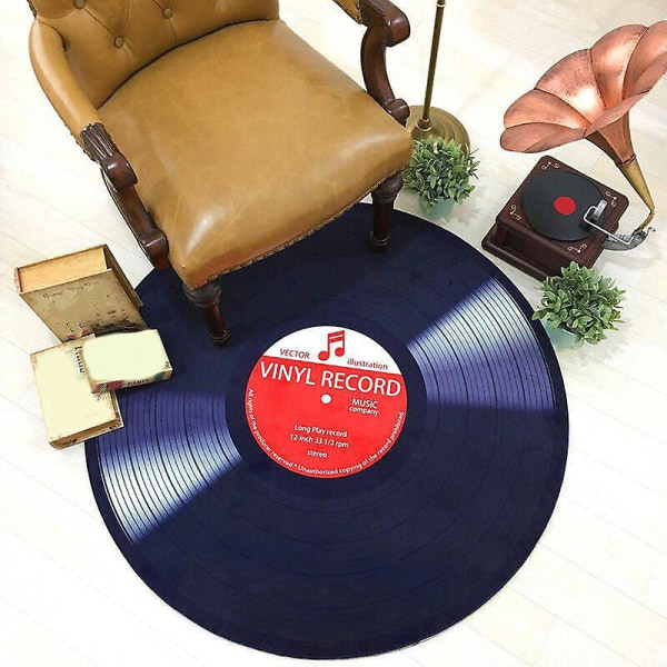 Vinyl Record Rug Mat Cushion Retro Cd Round Carpet Sofa Carpets Non-slip Mat Blanket For Door Kid 5 5 150cm