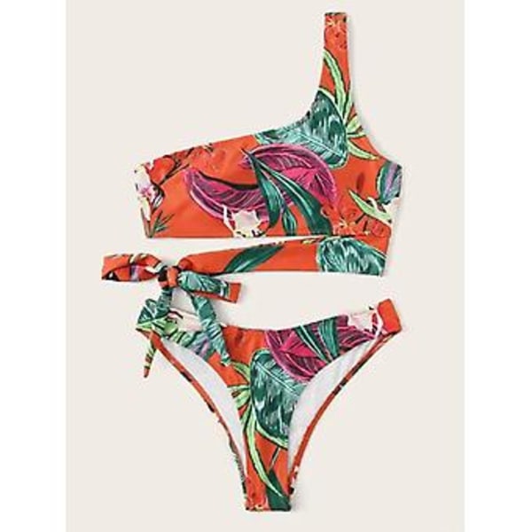 Girl’s swimsuit  bikini split women's polyester printed sexy swimwear S