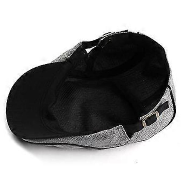 Herre Retro Flat Cap Beret Cabbie Ivy Hatte Country Peaky Newsboy Gatsby Golf Driving Caps (Lysegrå)