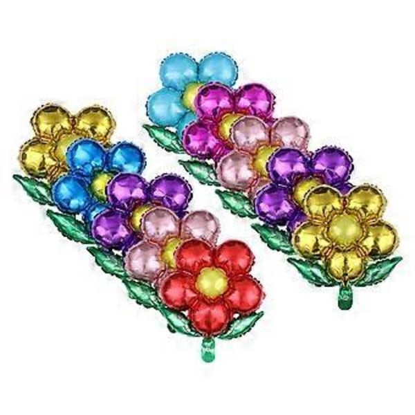 10 stk. 18 tommer Festival Aluminium Folie Ballon Blomster Party Dekorationsballon til Bryllupsfest Ferie (Blandet Farve)