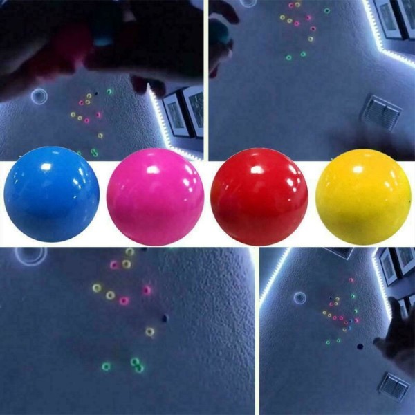 Pearl Rare 4PC Fluorescerende Fluorescerende Klissete Ball Klissete Ball Ta