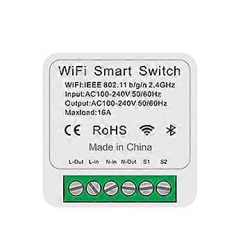 CoRui eWeLink Wifi 16A MINI Smart Switch Timer Trådlös Switch Smart Hem (vit)