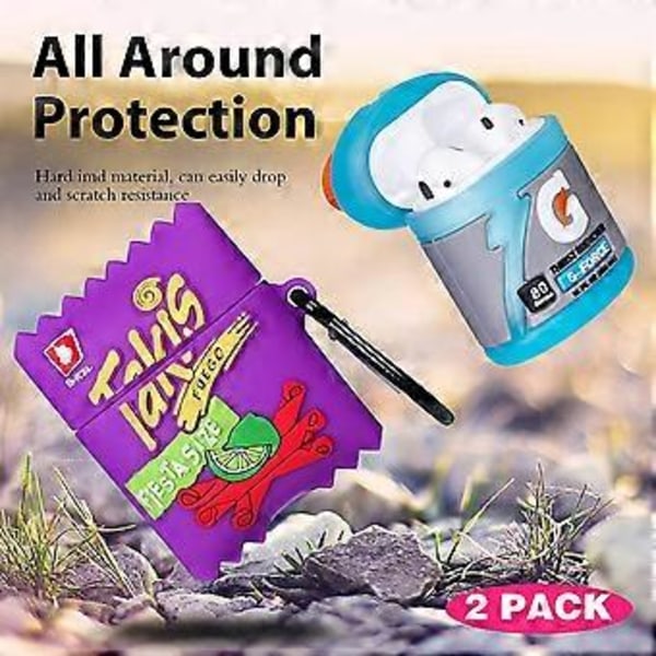 KATEA Airpod 1/2 Fodral Söt Cartoon 3D Unik Mjuk Silikonöverdrag Rolig Mode Kul Cool Karaktär Snygg Design Fodral Kvinnor Flickor Pojkar Tonåringar för A