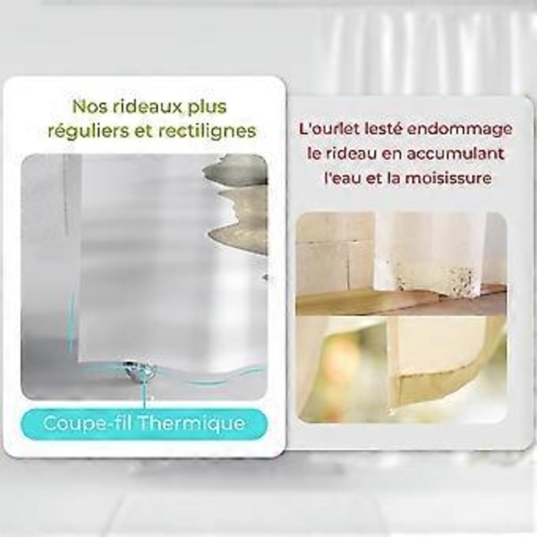 Zen badeforhæng vandtæt stof - et dejligt strejf af spa-atmosfære til dit badeværelse, Anti-skimmel bruseforhæng 180x200 vaskbart, Badeværelsesindretningssæt med