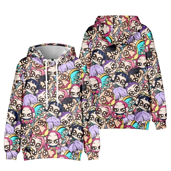 KPop Demon Hunters Hettegenser 3D-trykk Pullover Hettegenser for menn og kvinner 150cm