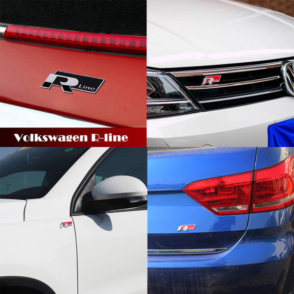 2 stk. velegnet til Volkswagen R Line modificerede metalstickers