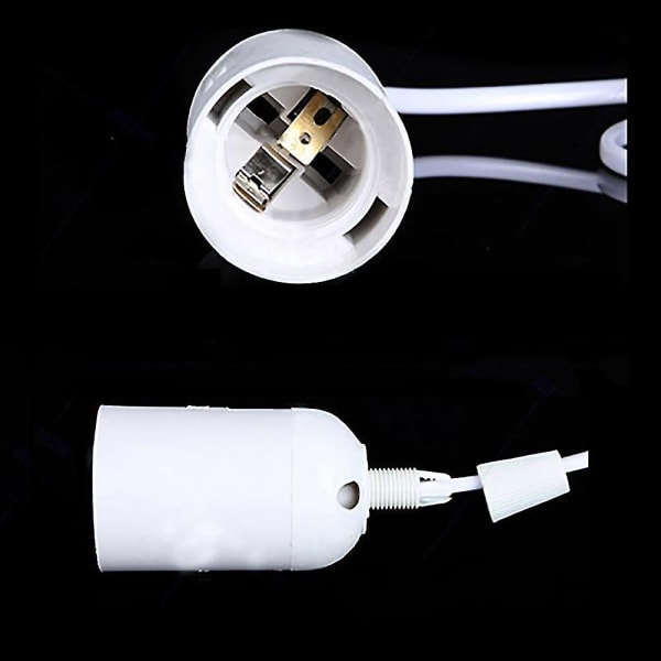 Vintage E27 6ft Light Bulb Socket Holder Hanging Pendant Cord Cable With Switch White US