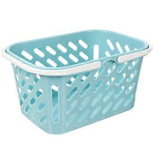 Liten handlekurv for barn, handlekurv i plast med håndtak, lekeoppbevaringsbeholder, festgave