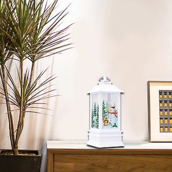 Juleflamme Lantern Nisse Juldekorasjon Lampe Jule-LED Lysende Ornament Lysestake Lampe Bronse Engel Stil DD