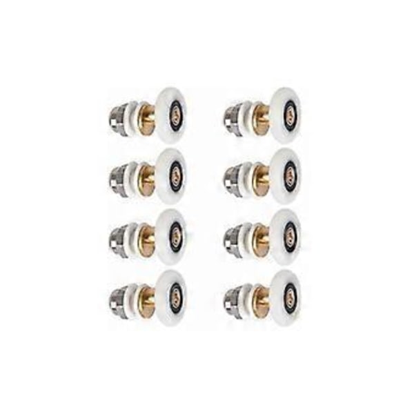 8x Rulle Hjul Hjul Skyde Brusebad Dør Badeværelse 19mm Top Bund