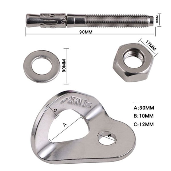 2 stk. ankerkroge - Ekspanderbolt og FAST anker krog - Heavy Duty Moun