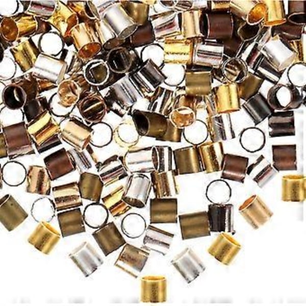 2500 st Krymphylsor Rörpärlor Rörkolonnstoppar Krymphylsor DIY Smyckestillbehör