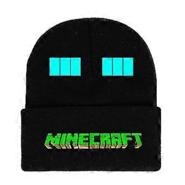 Minecraft Spill Trykk Lue Strikket Hatt Barn Gutter Jenter Fans Trend Klassisk Vinter Ull Varm Skilue Brett Opp Gaver( C)